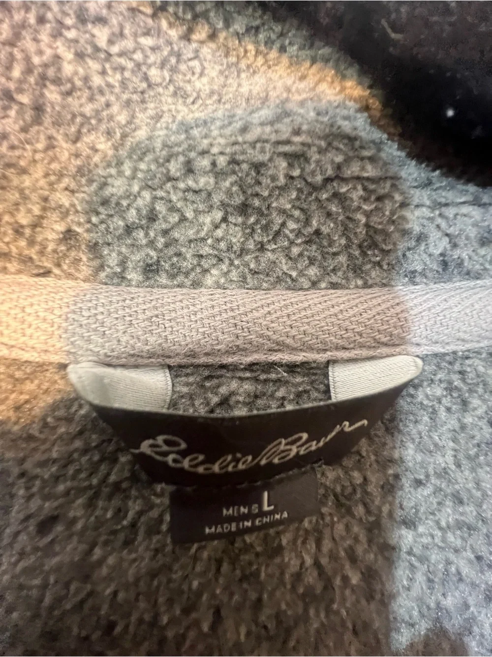 Eddie Bauer Pullover Brown/ Tan Sweater Sweatshirt 1/4 Zipper Long Sleeves  L👍